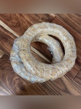 Natural Straw Wreath Form 10” Two pack - Neutral Decorative Home Art Craft